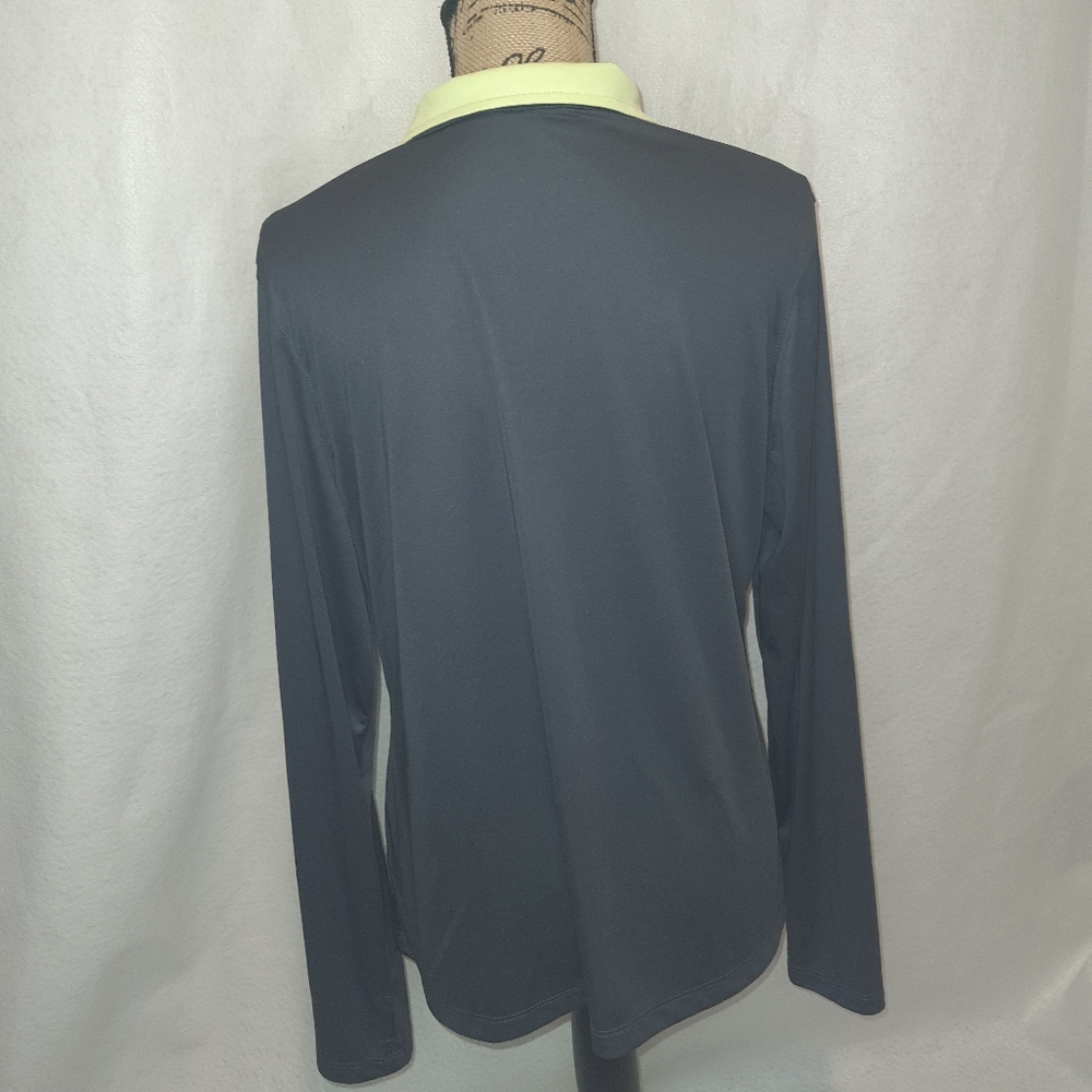 Danskin Womens Gray Neon Lime Green Track Jacket XXL - Picture 3 of 10